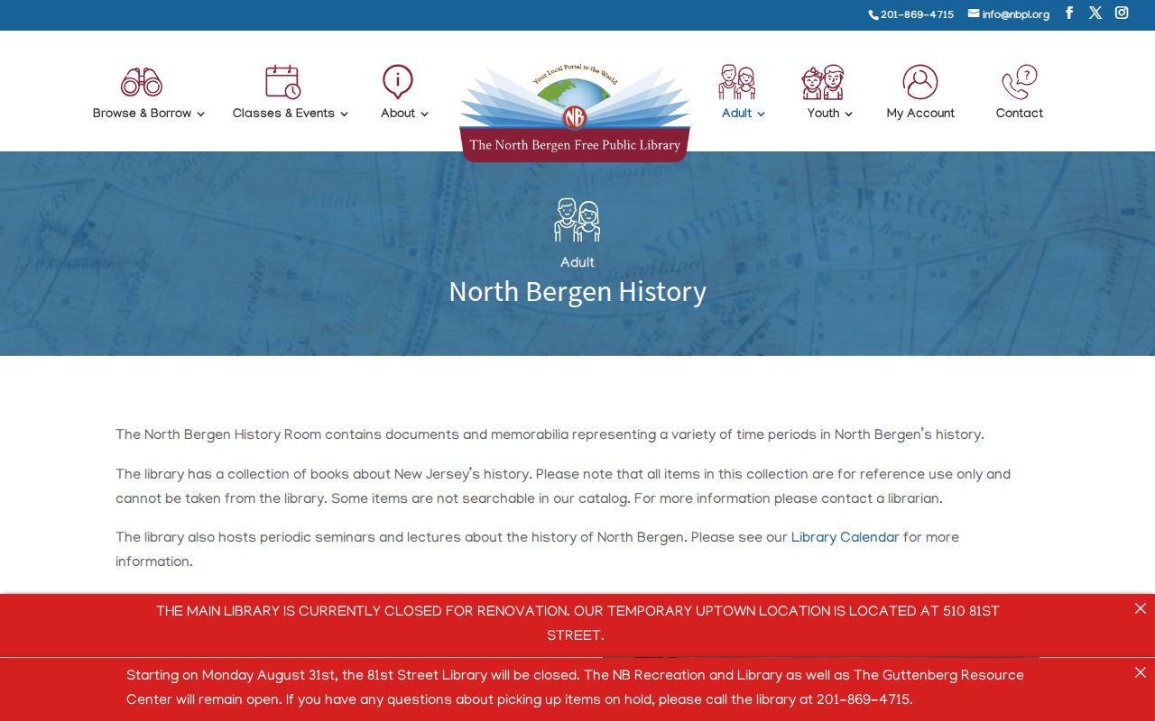 North Bergen city directory research at the North Bergen History Room