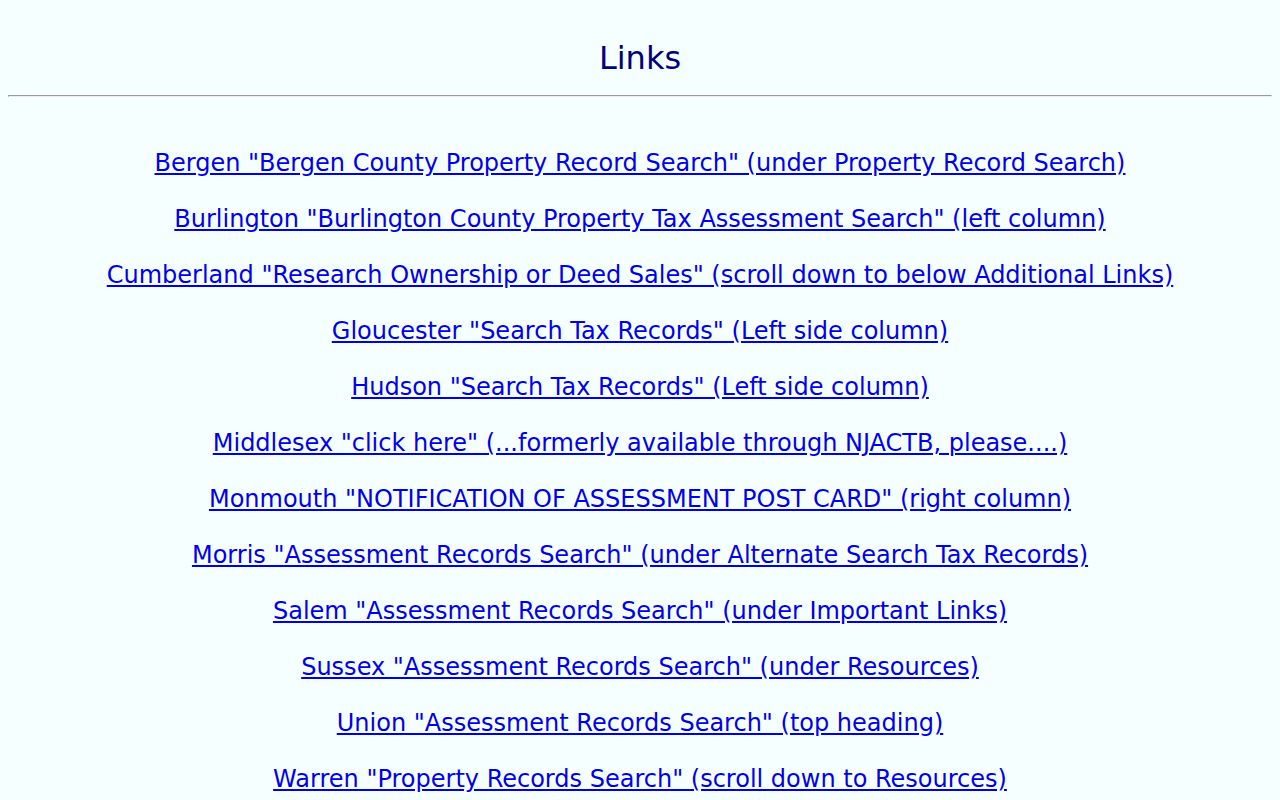 North Bergen residents directory assessment search