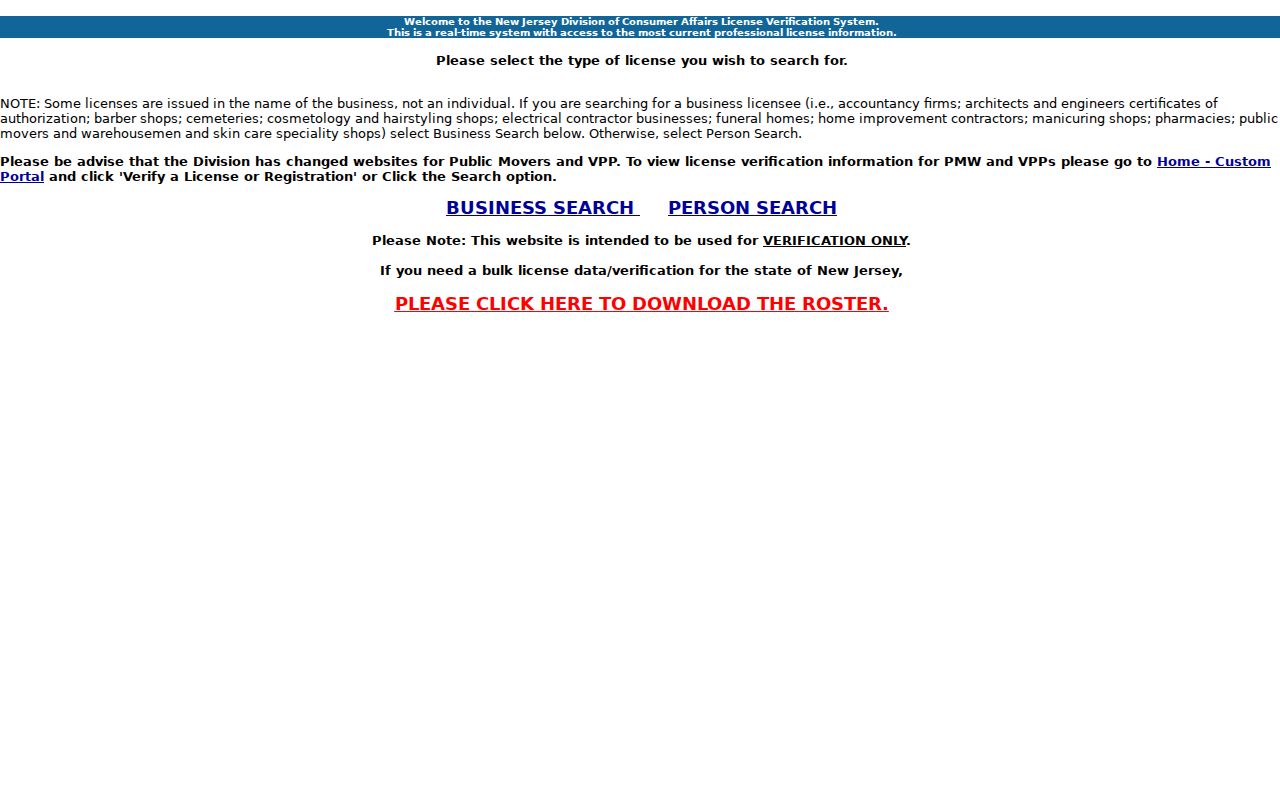 North Bergen residents directory professional license verification