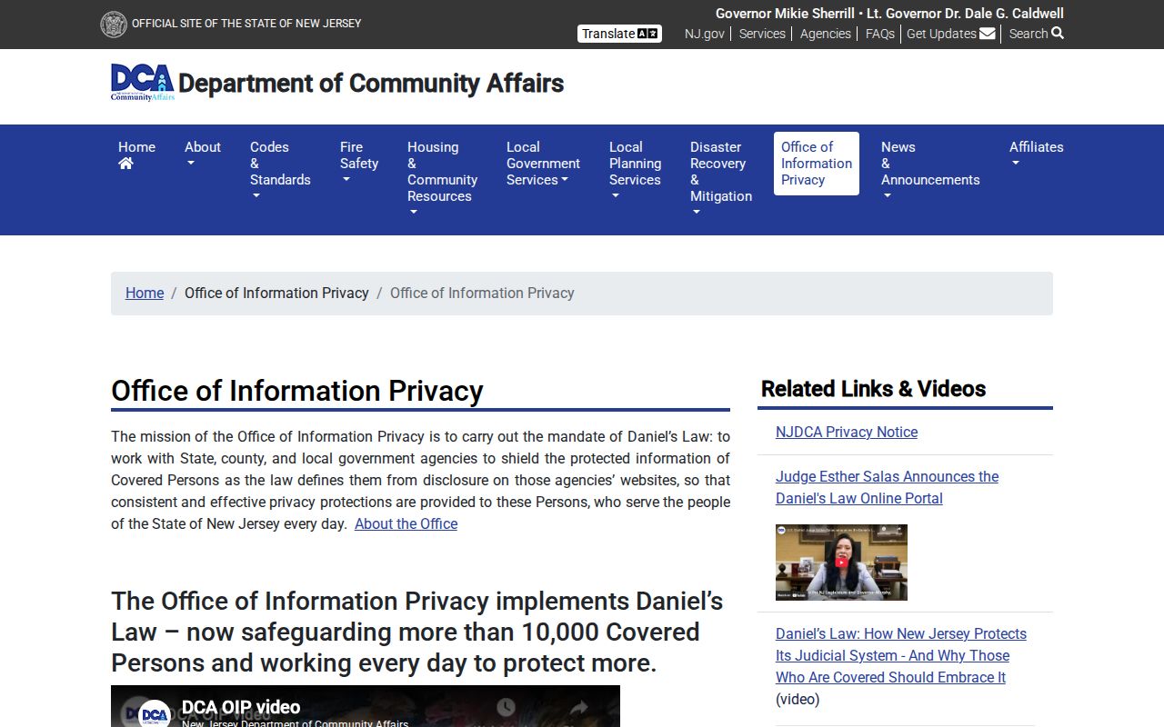 North Bergen neighbors Daniel's Law privacy office